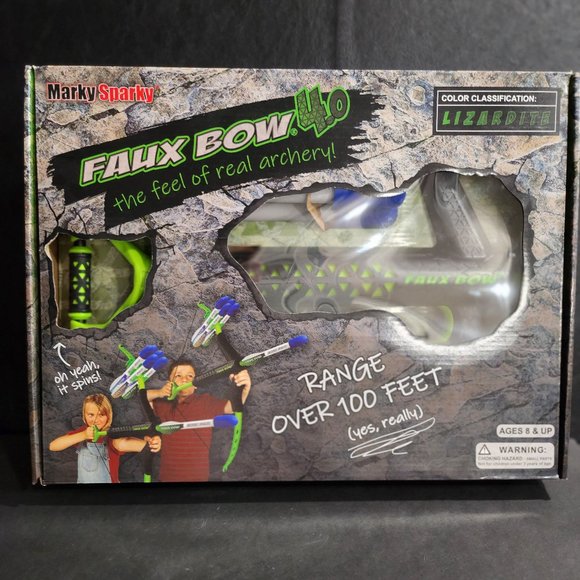 Faux Bow 4.0 Lizardite, Marky Starky The Feel of Real Archery Toy Ages 8 Plus - Picture 1 of 10